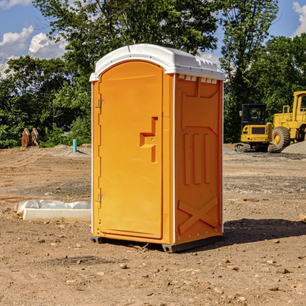 what is the maximum capacity for a single portable restroom in Clay County